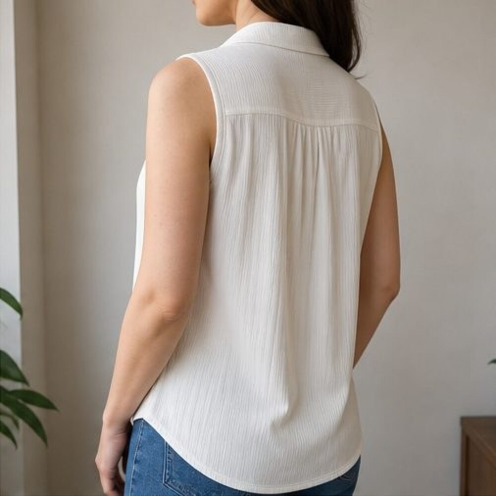 Ivory Ruffle Blouse - Picture 3 of 6